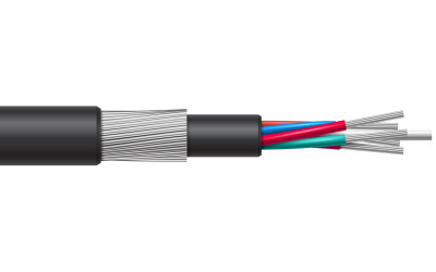 Close-up of a fiber optic cable, symbolizing digital connectivity and infrastructure, STL Digital.