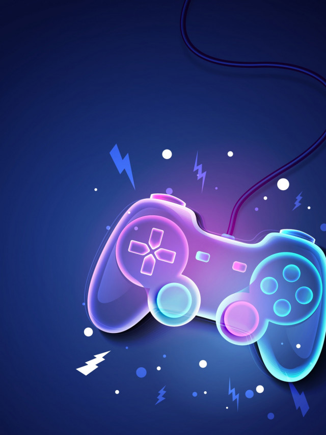 Vector,Illustration,Neon,Future,Game,Pad,Background.
